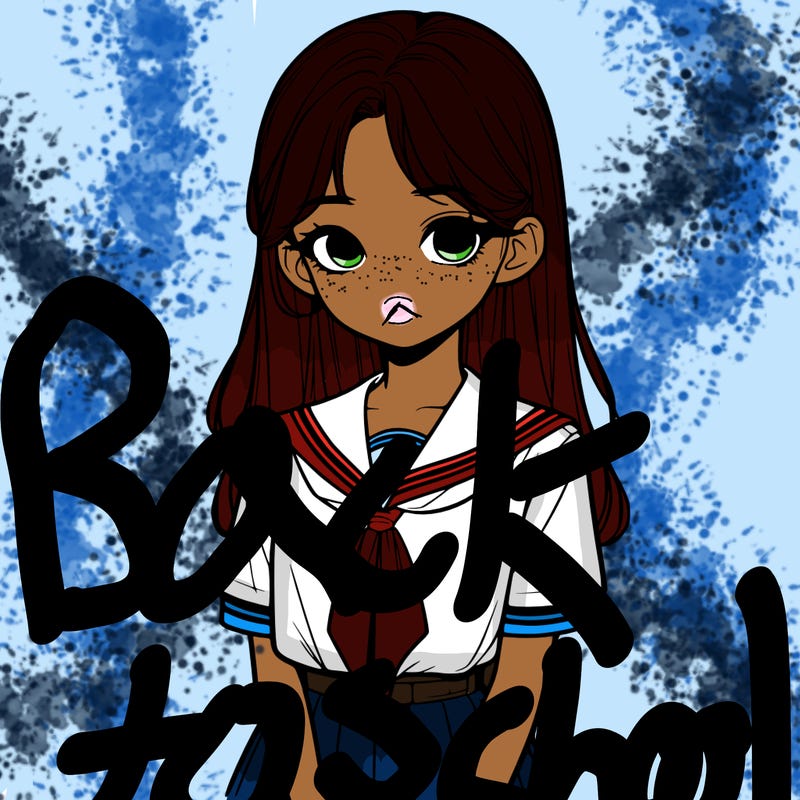 a realistic girl in a school uniform