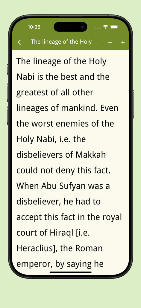 Seerate Mustafa Urdu Hindi Eng - Texto en inglés de la aplicación Seerate Mustafa sobre el linaje del Profeta Muhammad