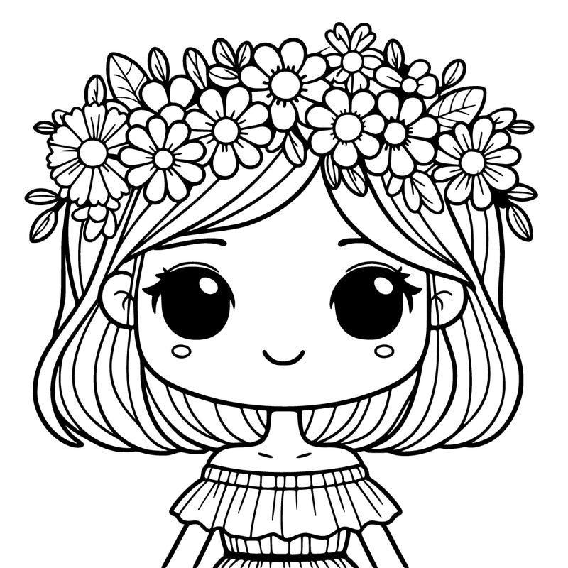 girl with flowers in her hair