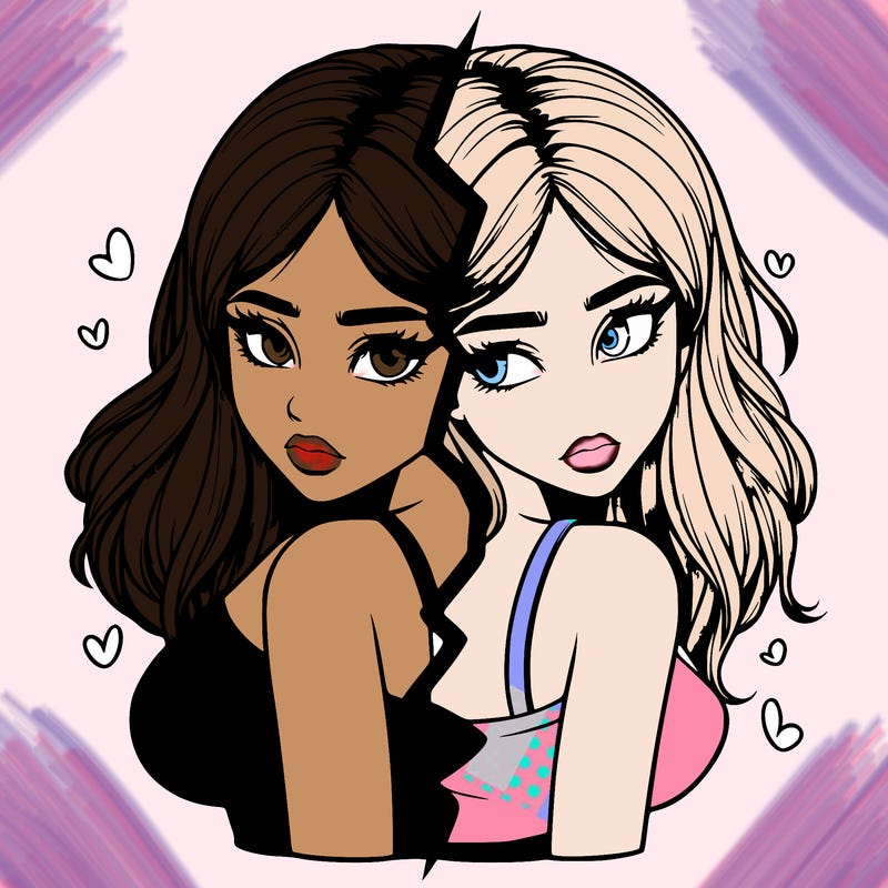 realistic girl split