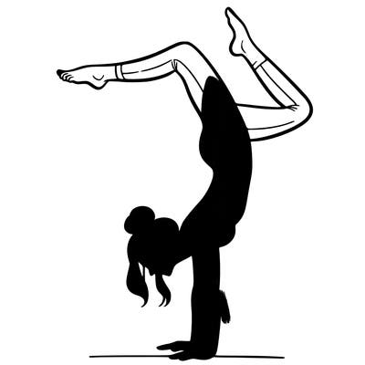 a woman doing a handstand