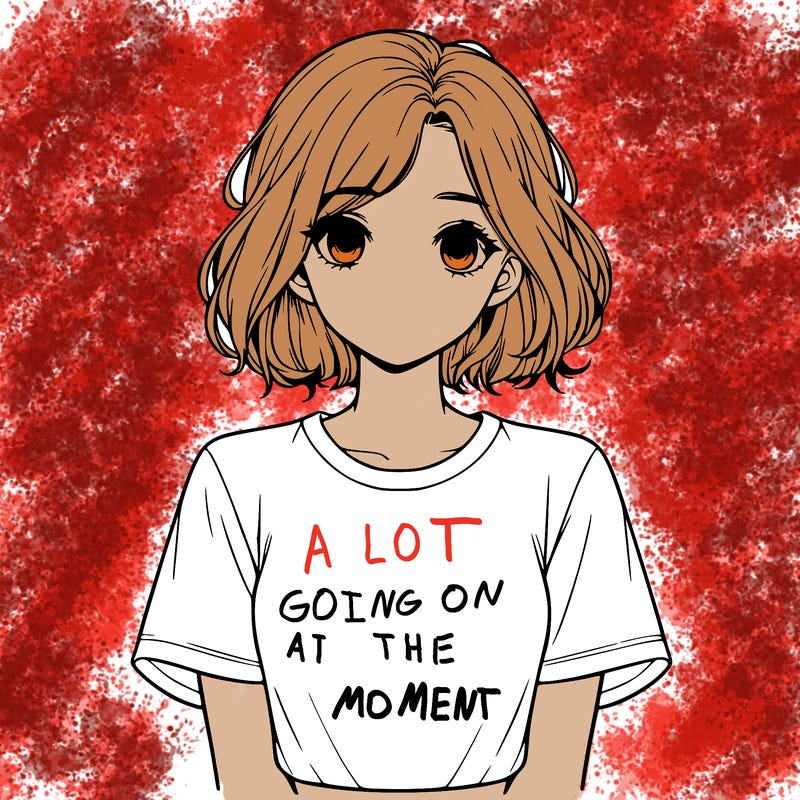 realistic girl with shoulder length hair and blank t shirt