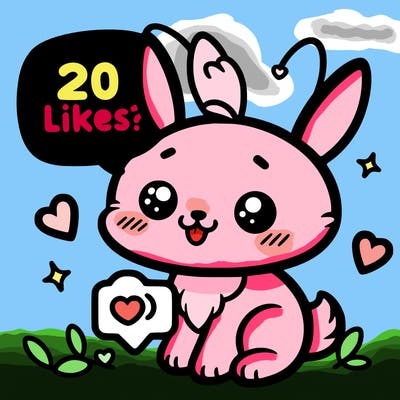 cute animal saying 20 likes?
