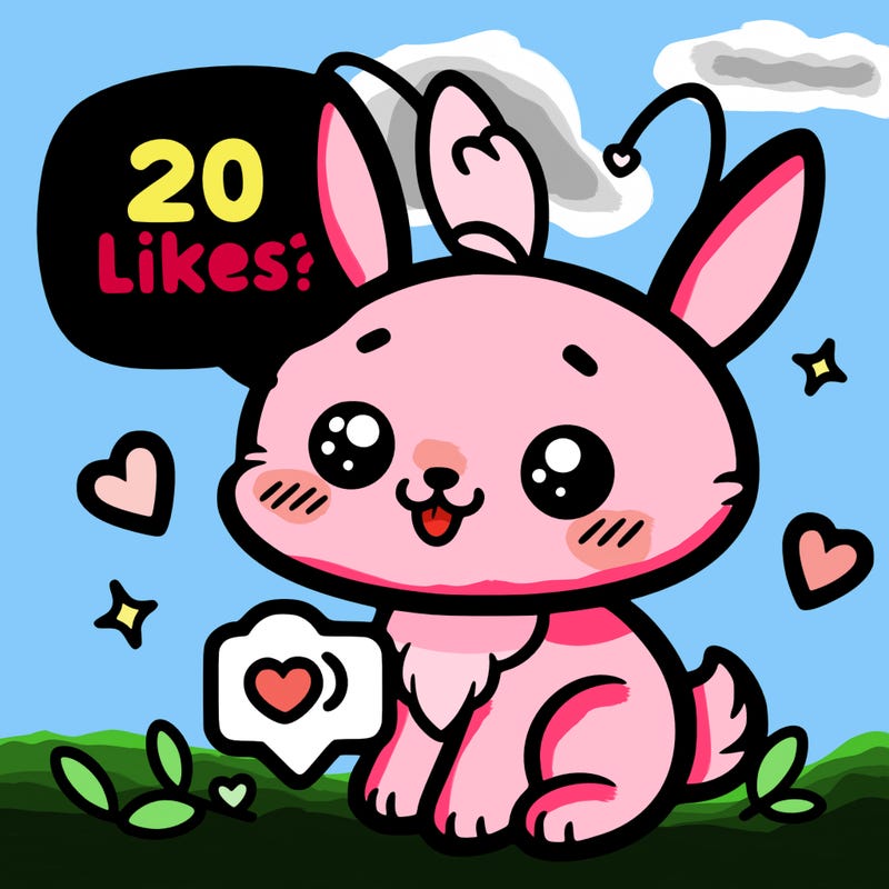 cute animal saying 20 likes?