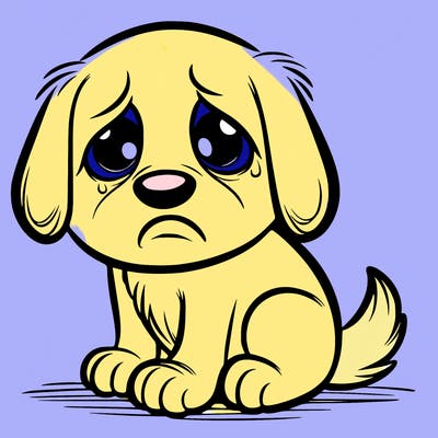 sad dog