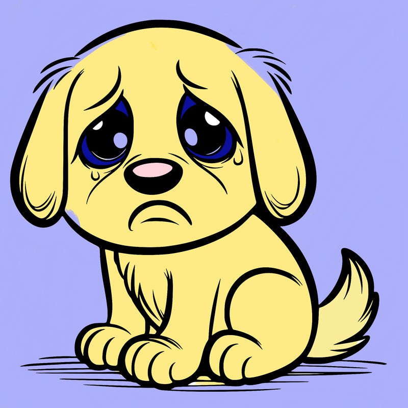 sad dog