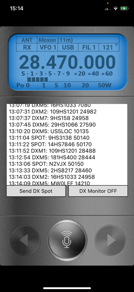 HamSphere 5.0 - HamSphere 5.0 interface showing radio frequency and DX contact log