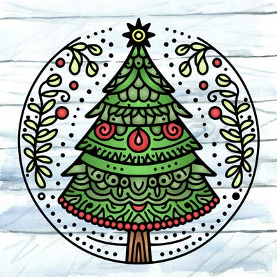 mandala sapin de noel