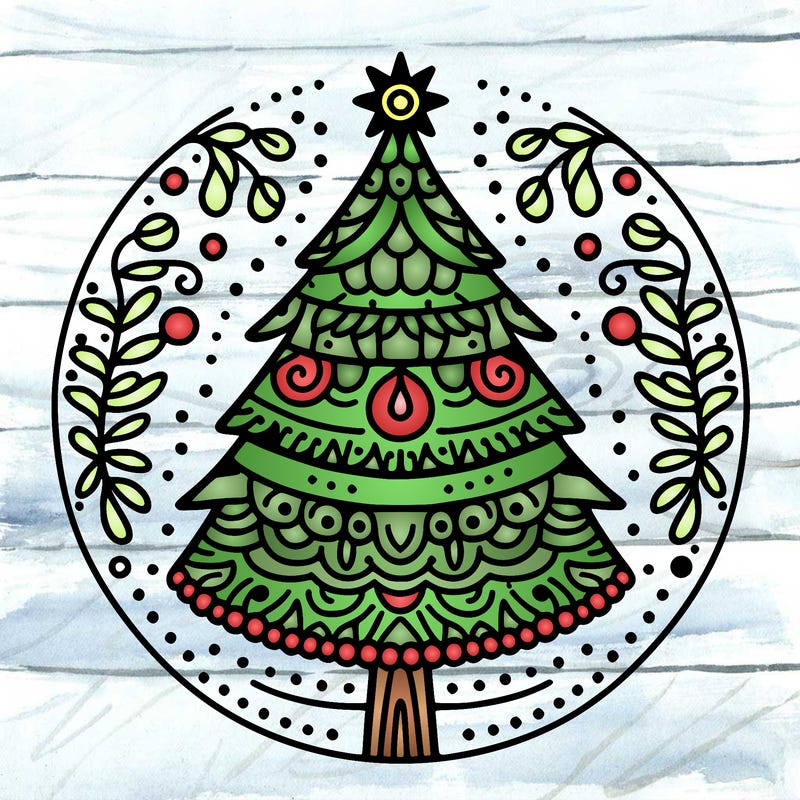 mandala sapin de noel