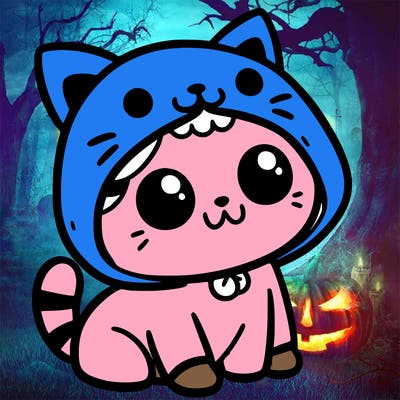 cat wearing a cat costume