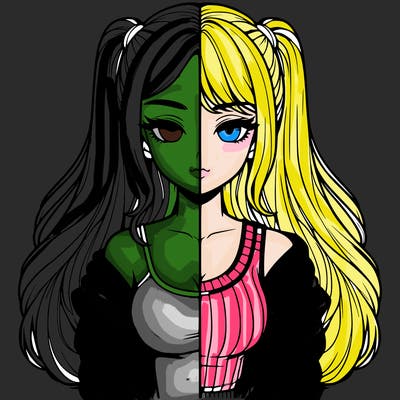 realistic girl split