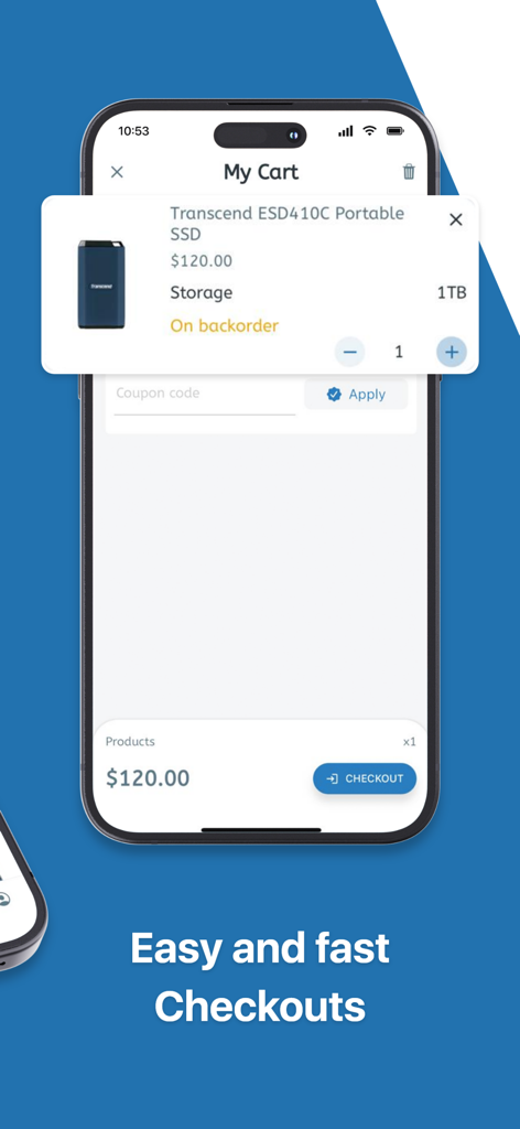 souq 961 - Mobile app screenshot showing the shopping cart and checkout process in the souq 961 shopping app.