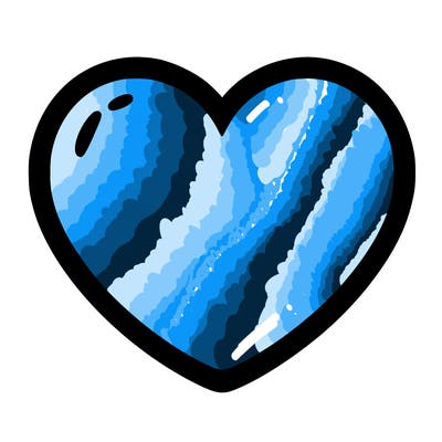 a blank heart