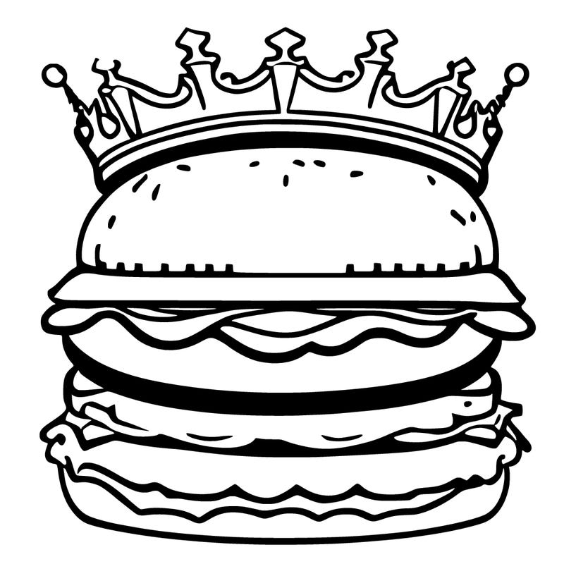 burger with crown