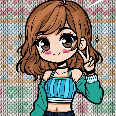 cute girl with crop top