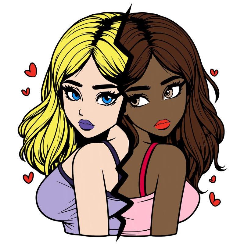 realistic girl split