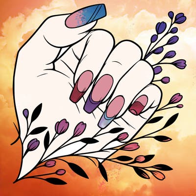 nails with french tip