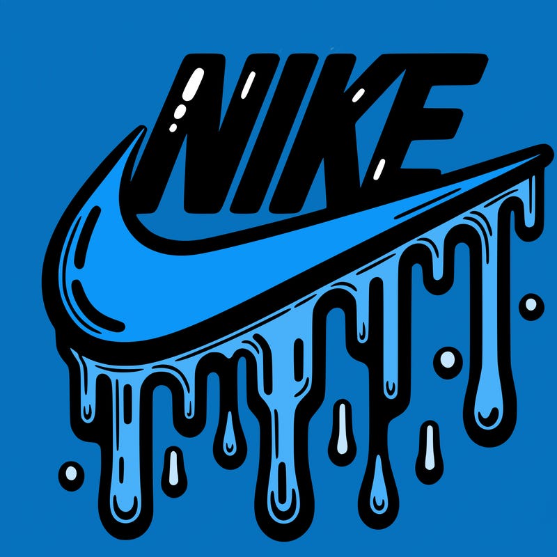 dripping nike logo