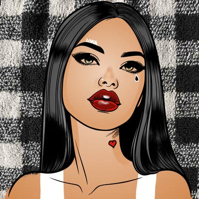 realistic woman with full lips