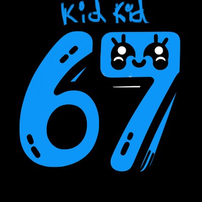 the numbers 67