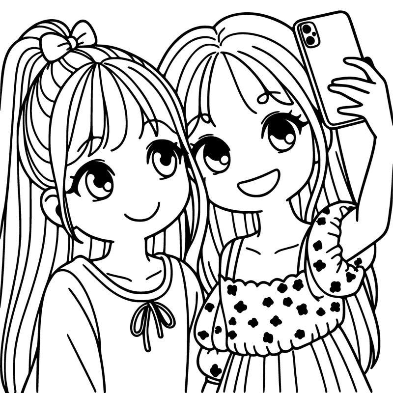 two sisters taking a selfie together