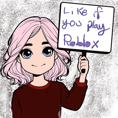 realistic girl holding up a sign