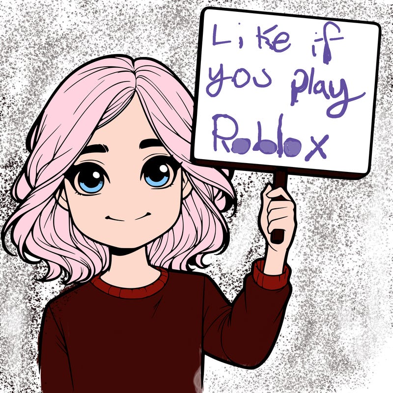 realistic girl holding up a sign