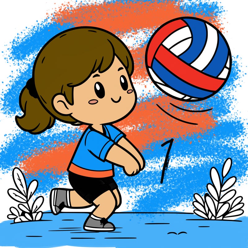 girl playing volleyball