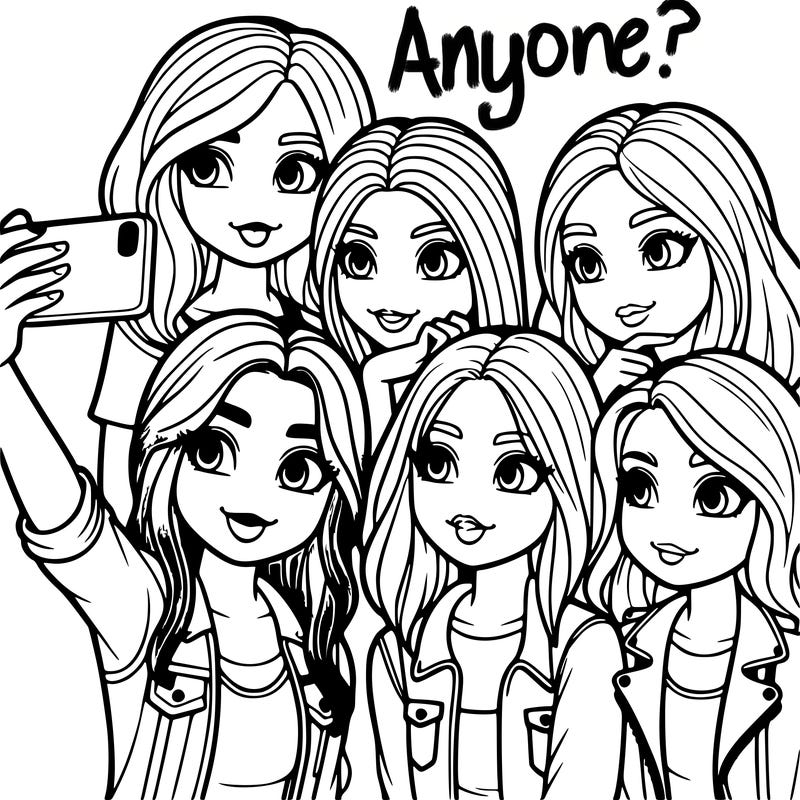 group of girls taking a selfie
