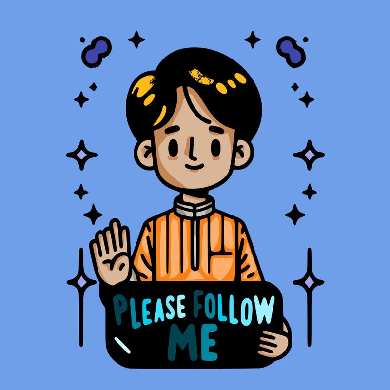 please follow me