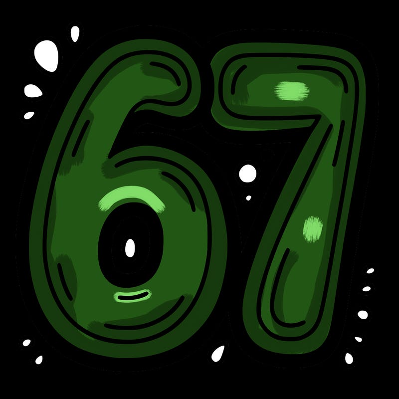the number 67