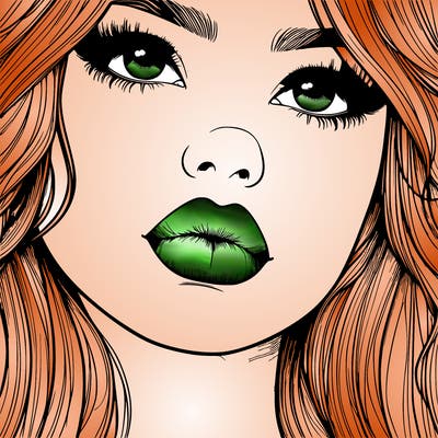 really realistic girl with lips
