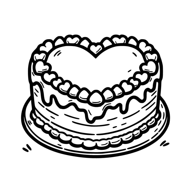 a heart-shaped cake