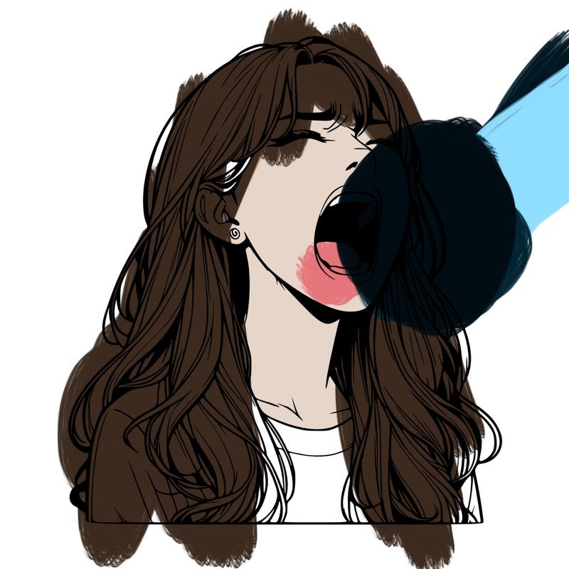 screaming realistic, girl