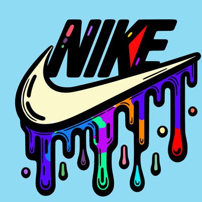 dripping nike logo