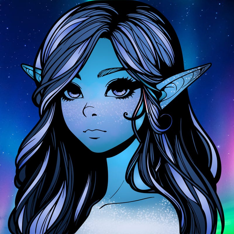 elf girl realistic dark fantasy