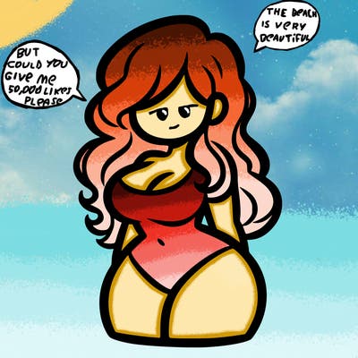 curvy woman with hair