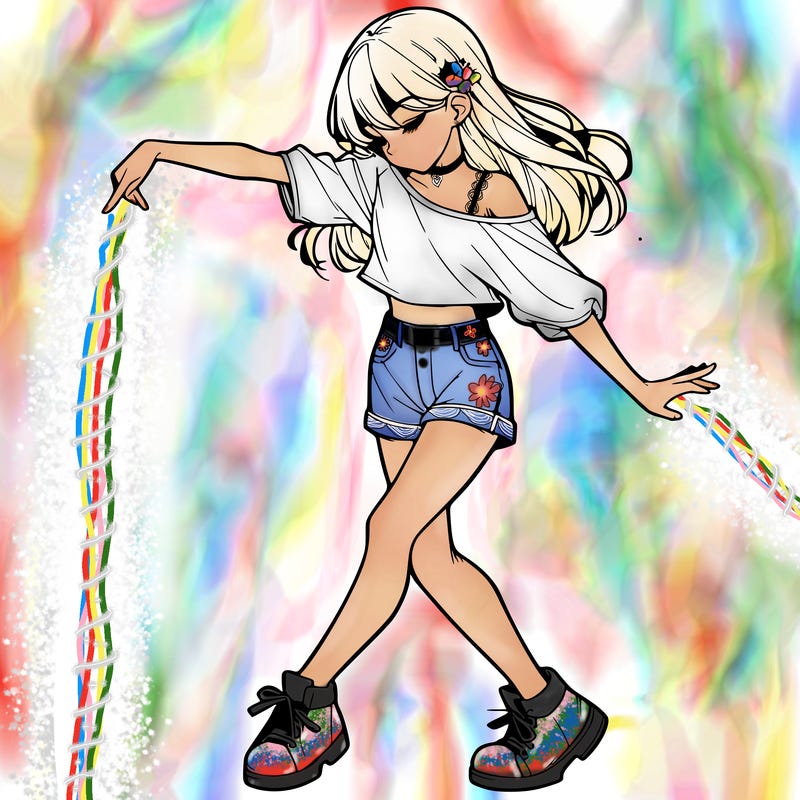 realistic girl danceing