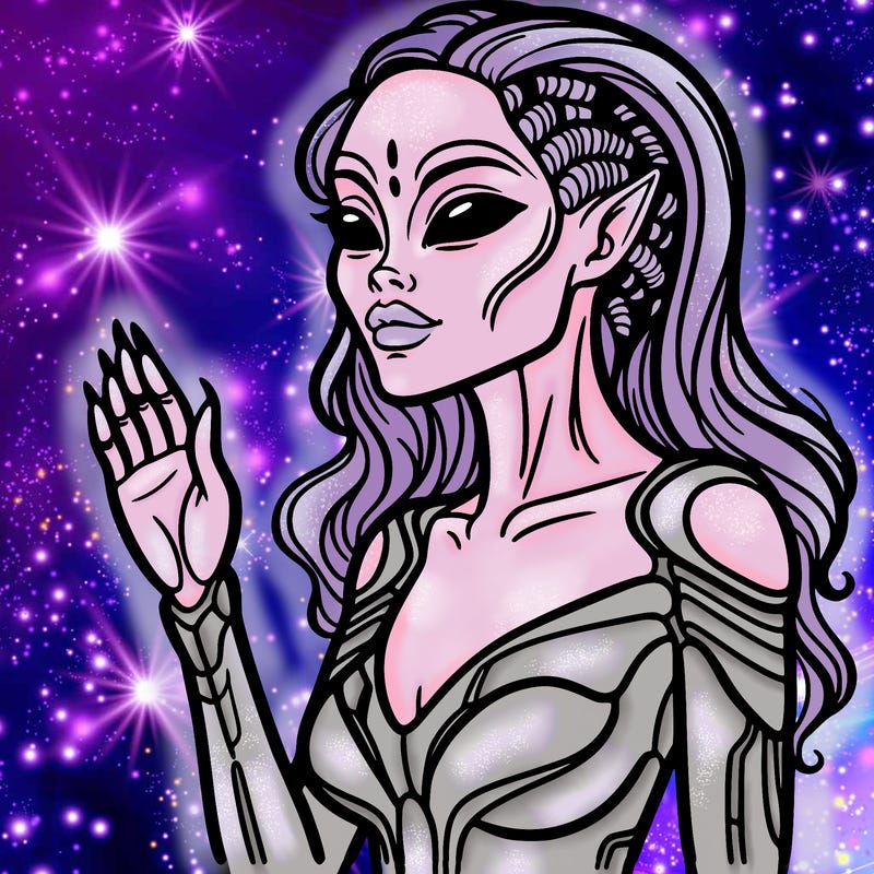 alien beautiful woman