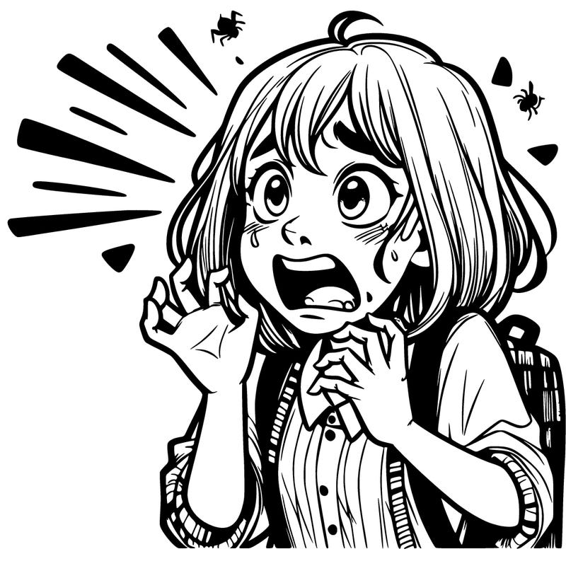 realistic girl freaking out