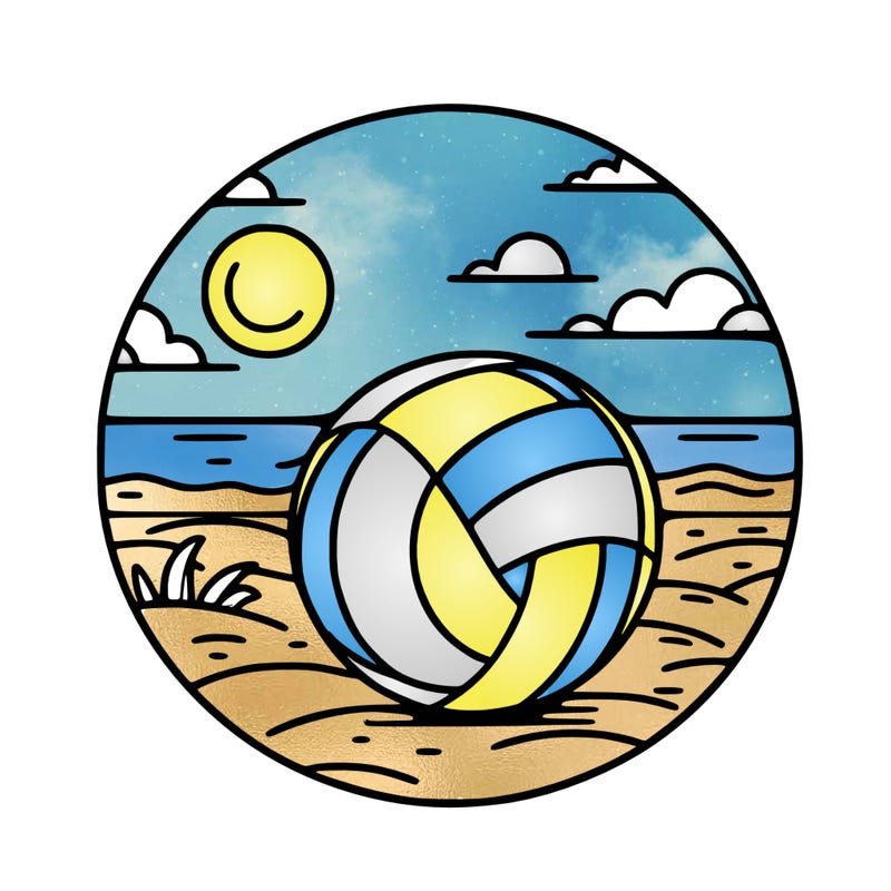 volleyball on a beach