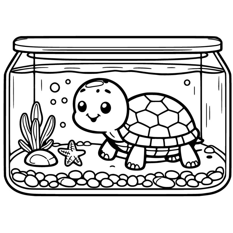 turtle in turtle tank