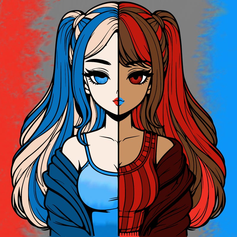 realistic girl split