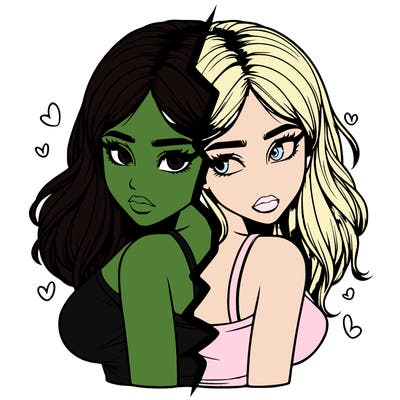 realistic girl split