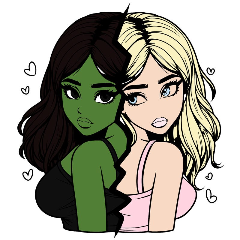 realistic girl split