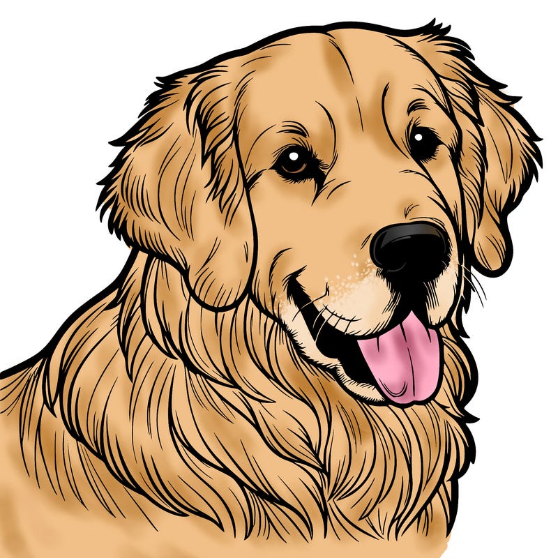 realistic golden retriever