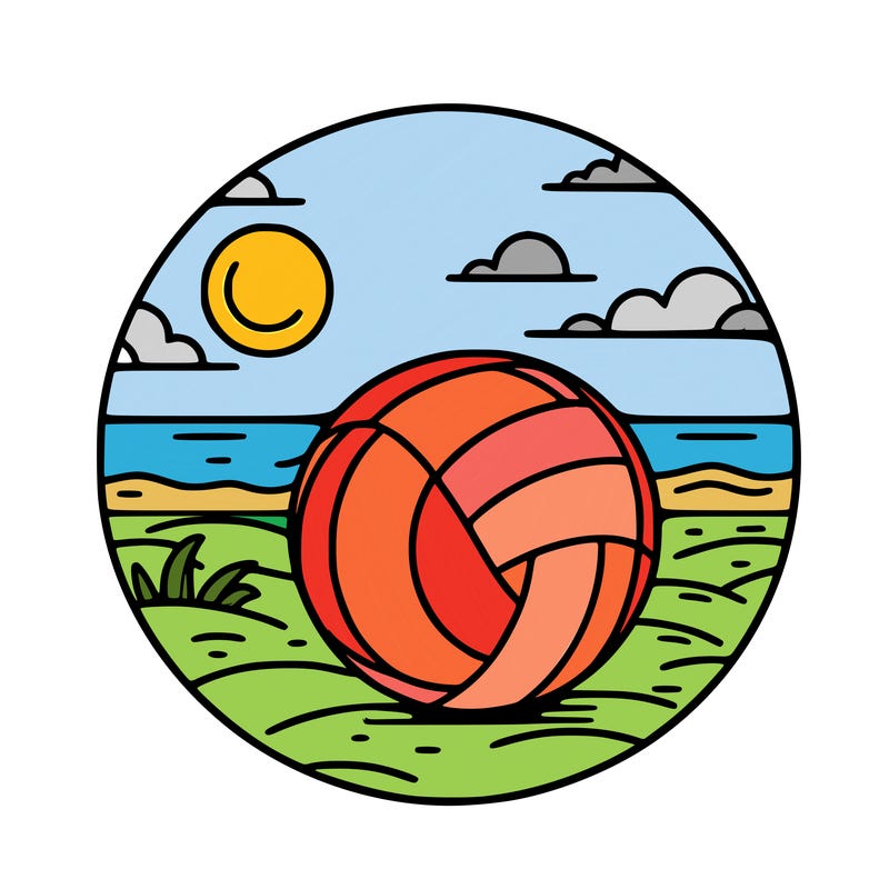 volleyball on a beach