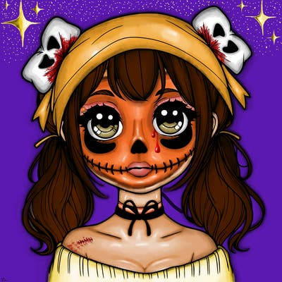 realistic girl halloween
