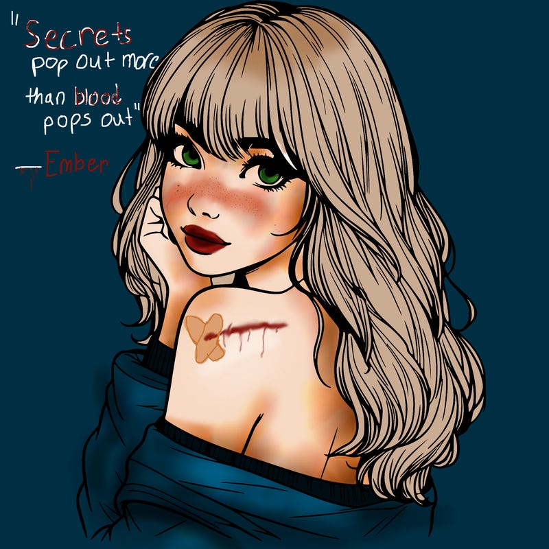 realistic girl with bangs looking over her shoulder