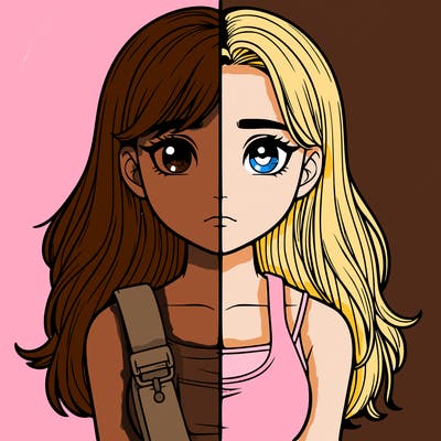 realistic girl split